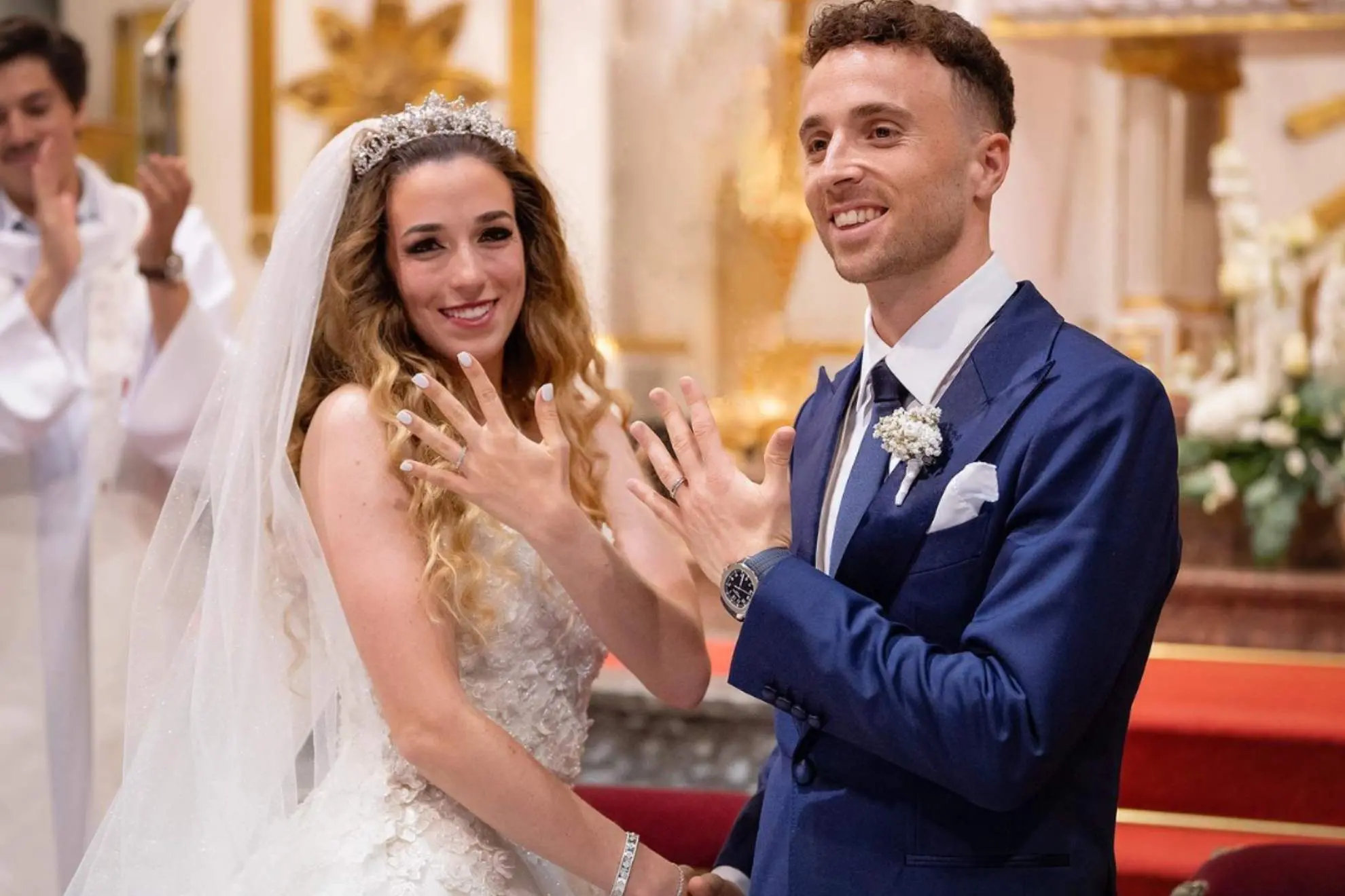 Diogo Jota dhe bashkëshortja e tij, në dasmën e mbajtur më 22 qershor