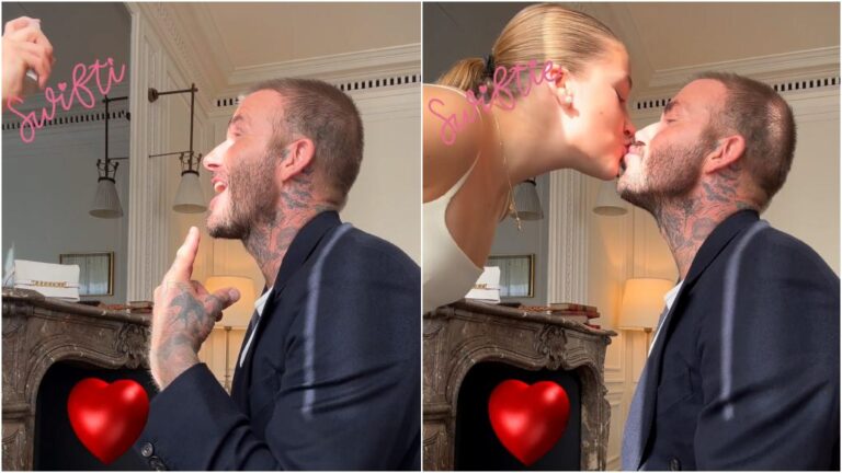 Beckham puth sërish vajzën e tij në buzë dhe videoja shkaktoi ‘luftë civile’ në rrjete sociale [Video]