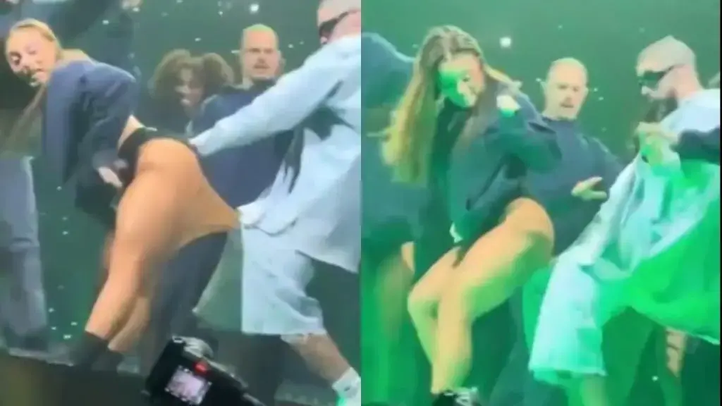 Po e bën “namin” në rrjet, këngëtari ngec në getat e balerinës (video)
