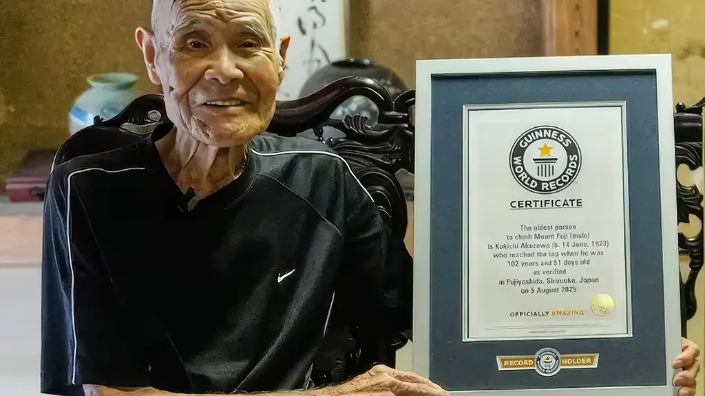 Një ngjitje epike: 102-vjeçari që sfidon moshën në malin Fuji