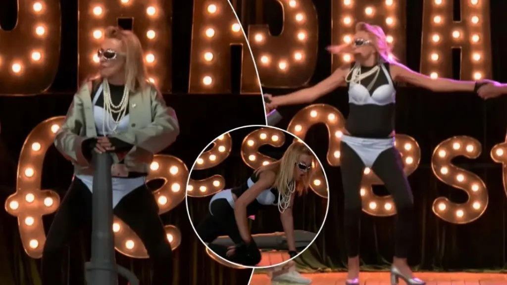 Mimoza Ahmeti si Lady Gaga  merr vëmendjen me veshjen ekstravagante dhe performancën mahnitese